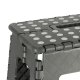 Saliekamā taburete, pakāpiens virtuvei, bērnistabai vai vannas istabai, 22cm, Tumši pelēks | Folding Anti-slip...