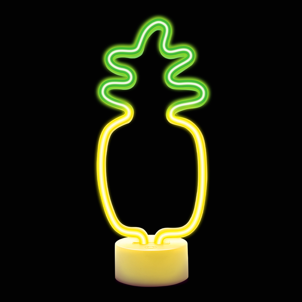 LED neona lampa Ananāss uz pamatnes Forever Light FSC-12 USB-C, oranža un zaļa (0)