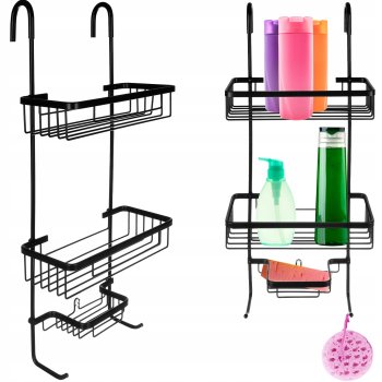 Piekarināms dušas kabīnes plaukts, Melns | Hanging Shower Shelf