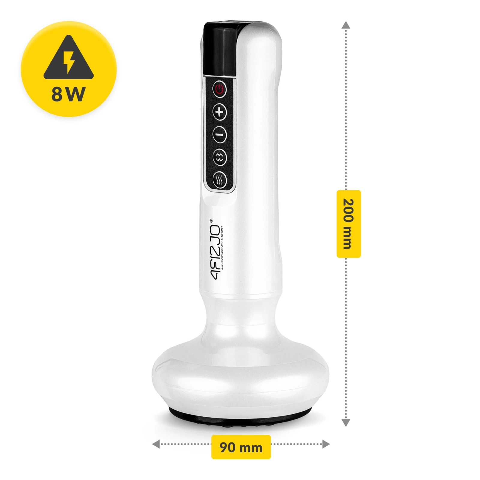 Elektriskā vakuuma masāžas banka PRO 4FIZJO pretcelulīta masāžai, balta (0)