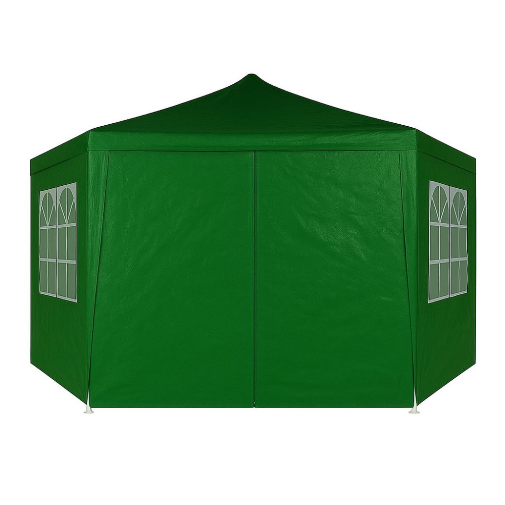 Dārza telts paviljons MultiGarden 2x2x2 m ar logiem, zaļš (1)