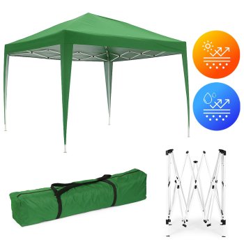 Automātiski saliekams dārza paviljons 3x3 m MultiGarden, zaļš