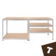 Noliktavas plaukts Bigstren 180x100x60 cm, 1000 kg, 5 stiprināti plaukti, sudraba