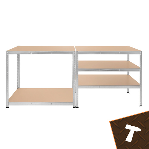 Noliktavas plaukts Bigstren 180x100x60 cm, 1000 kg, 5 stiprināti plaukti, sudraba (3)