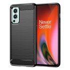 Oneplus Nord 2 5G Carbon Flexible Cover TPU Case, Black | Telefona Maciņš Vāciņš Apvalks Bampers