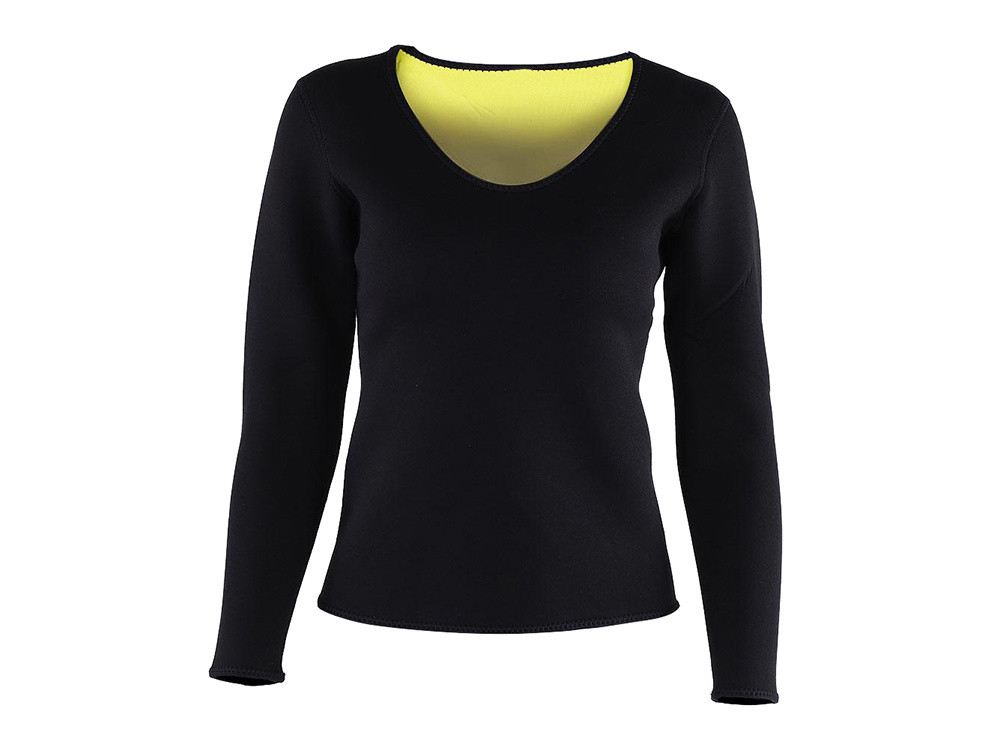 Sieviešu Fitnesa Neoprena T-krekls ar Garām Piedurknēm Svara Zaudēšanai, M izmērs | Women's Slimming Fitness... (4)