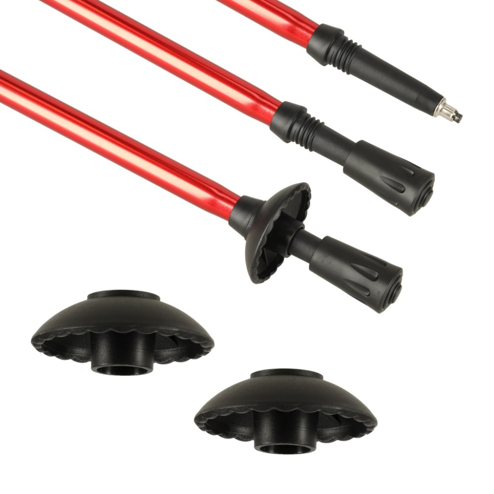 Saliekamas nūjošanas un trekinga nūjas, 2 gab., sarkanas (2)