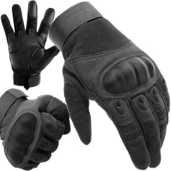 Trizand Taktiskie Militārie Moto Sporta Aizsargcimdi, L izmērs, Melni | Military Sports Protective Motorcycle Gloves