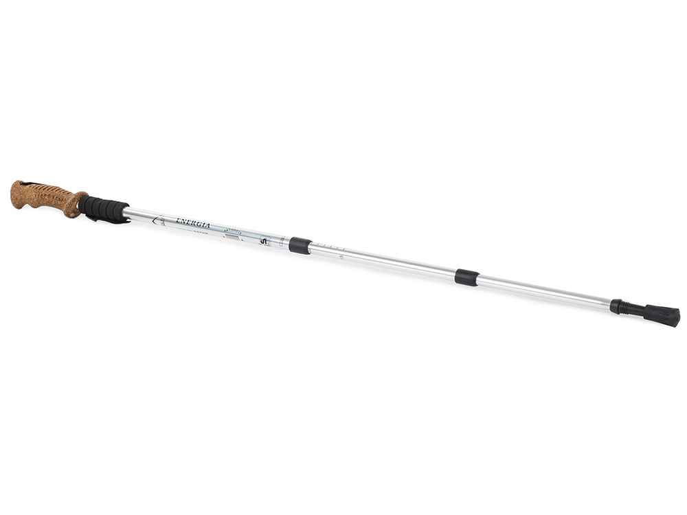 Viegls nūjošanas trekinga nūja ar korķa rokturi 1 gab., sudraba (3)