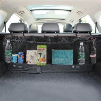Automašīnas bagāžnieka organizators ar 7 nodalījumiem, Melns | Car Trunk Organizer