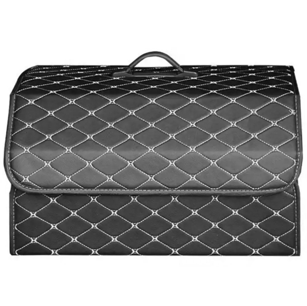 Ietilpīgs bagāžnieka organizators no ekoādas, melns (0)