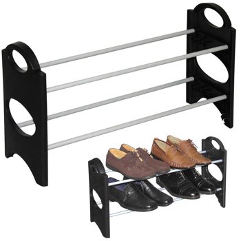 Daudzstāvu Kurpju Apavu Plaukts Skapis, 2 plaukti | Multilevel Shoe Rack Shelf Stand Organizer
