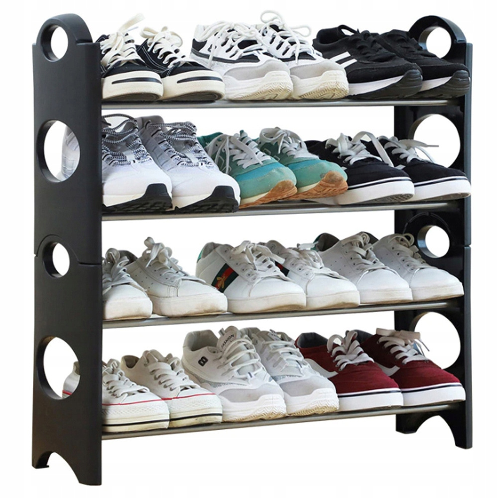 Daudzstāvu Kurpju Apavu Plaukts Skapis, 4 plaukti | Multilevel Shoe Rack Shelf Stand Organizer (5)