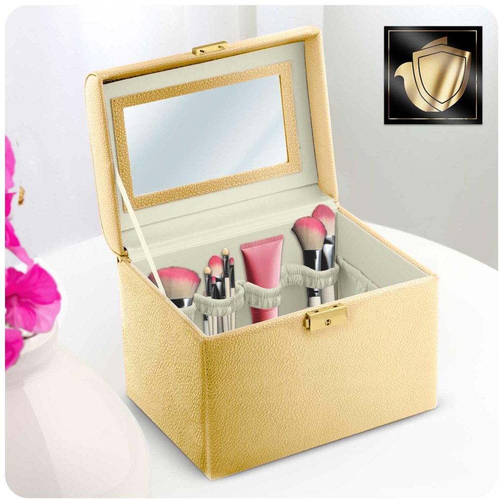 Kosmētikas koferis organizators Massido MS-706, zeltains (0)