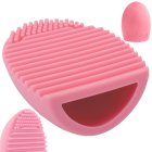 BrushEgg Kosmētikas Otu Silikona Tīrīšanas Līdzeklis Birste, 7x5x3cm, Dažādas krāsas | Silicone Brush Cleaner for Makeup Brushes and Sponges