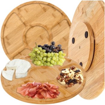 Bambusa rotējošais dēlis paplāte Ruhhy 24290 | Bamboo Rotating Board