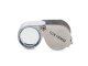 Salokāma juveliera lupa 10x 16mm alumīnija korpusā, sudraba