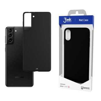Samsung Galaxy S21 (SM-G991) 3MK Matt Case Cover, Black | Matēts Telefona Maciņš Vāks Apvalks Bampers