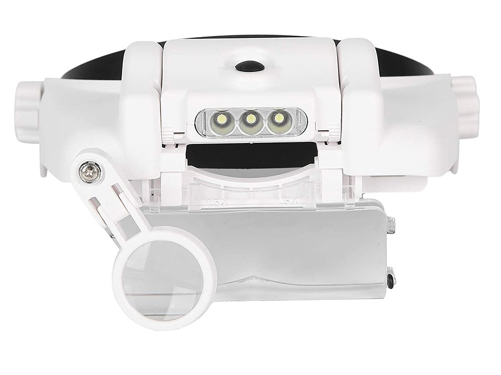 Galvas lupa ar 3 LED apgaismojumu, palielinājums 1.5x-11.5x (3)