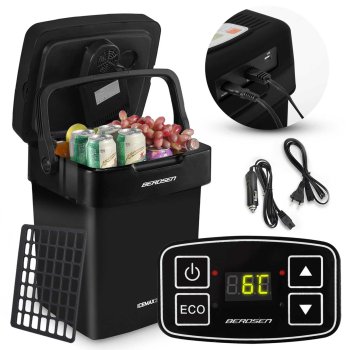 2-in-1 Pārnēsājams Ledusskapis Berdsen Icemax ar Sildīšanas Funkciju, 29L