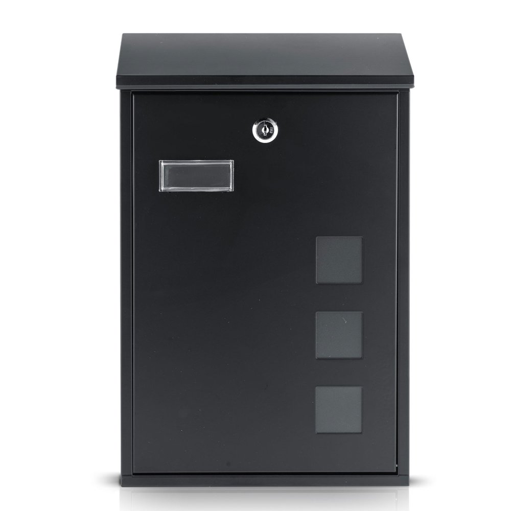 Humberg sienas pastkastīte HM-864, 39x25,5x12 cm, melna (2)