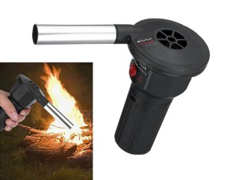 Elektrisks BBQ Grila Ugunskura Gaisa Kompresors Pūtējs Uguns Iedegšanai, Melns | BBQ Barbecue Grill Electric Fan Air Blower