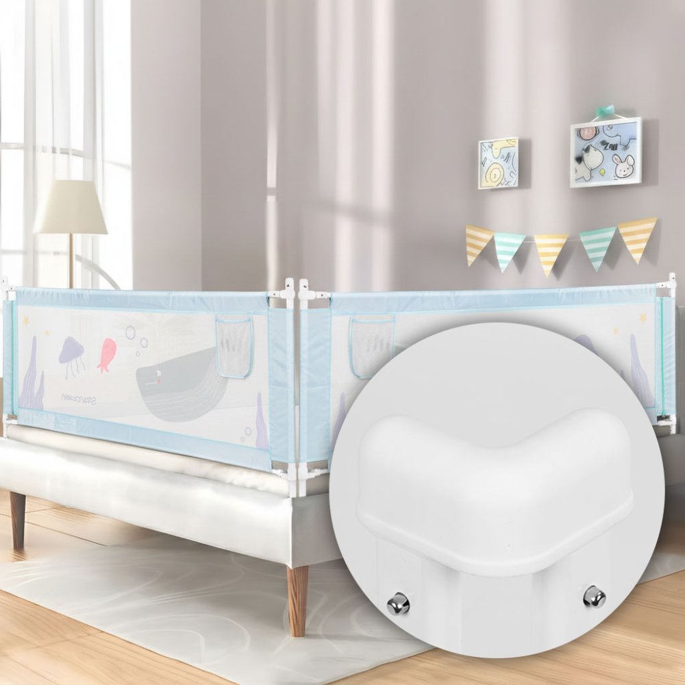 Gultas drošības barjera bērniem 200 cm ECOTOYS aizsargmaliņa gultai (2)