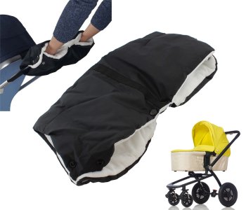 Bērnu ratiņu dūraiņi, cimdi, roku mufta, Melns | Stroller Hand Muff Mittens Gloves Hand Warmer