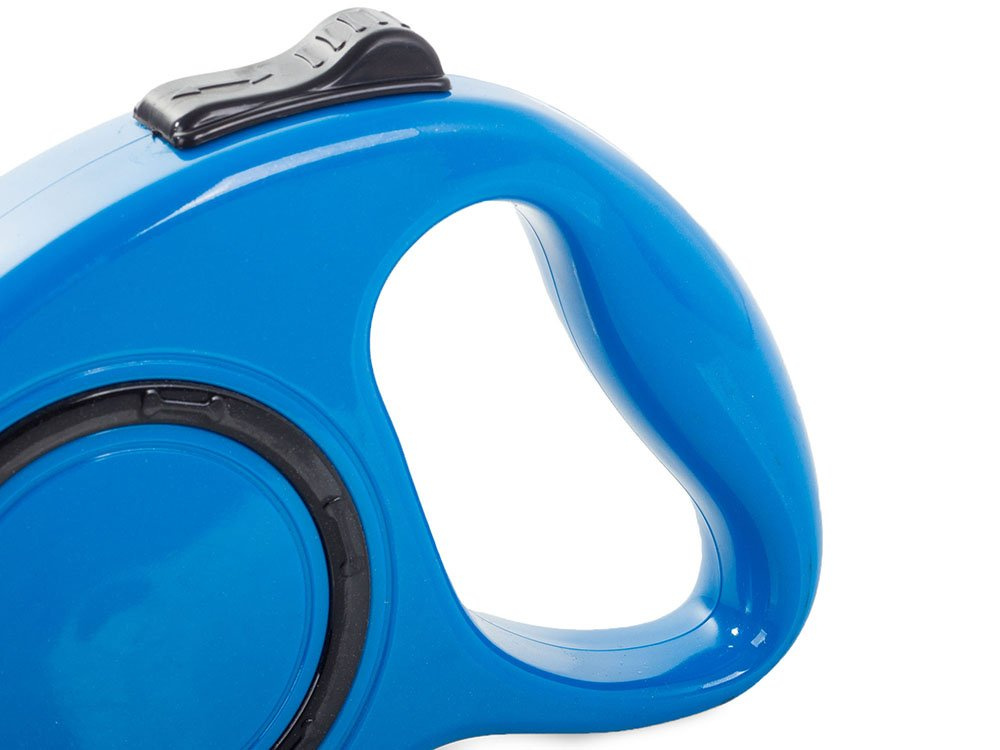 Automātiska suņu pavada ar bloķēšanu, 5m, līdz 15kg, zila (2)