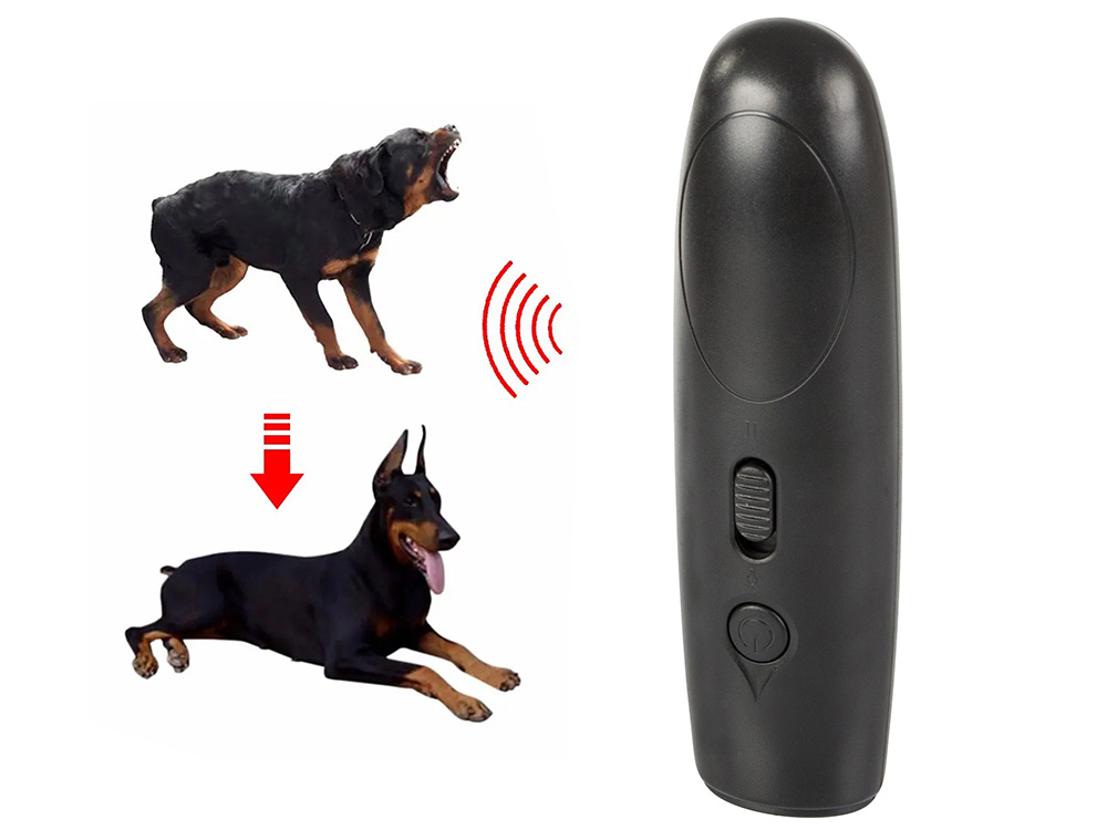Ulraskaņas pretriešanas ierīce suņiem, elektroniskais suņu atbaidītājs ar lukturi | Ultrasonic Anti-barking... (7)