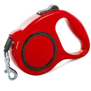 Automātiskā lentes pavada sunim 5m 15kg, sarkana