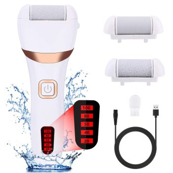 Elektriskā Pēdu Vīle Pumeks Skrubis Pedikīra Aparāts ar LCD Displeju | Electric Foot Grinder File Callus Removal...