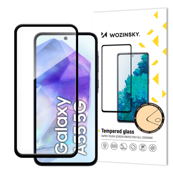 5D Aizsargstikls Samsung Galaxy A36 ( SM-A366E / DS ) / Galaxy A56 ( SM-A566B / DS ), Melns Pilna Pārklājuma (Tempered Glass)