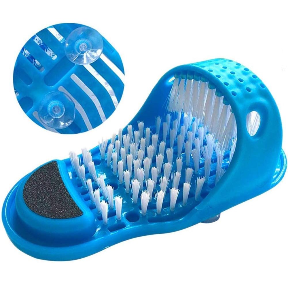Dušas kāju birste / Masāžas čības ar skrubi (pumeku) pēdu mazgāšanai un pīlingam, 1 gab. | Bathroom Spa Foot... (0)