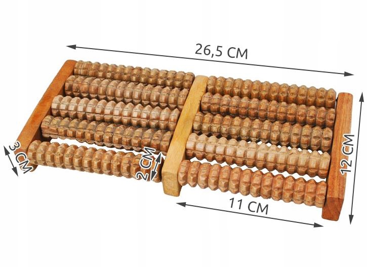 Koka Masieris Masāža Pēdām, 2 х 5 | Wooden Foot Massager (2)