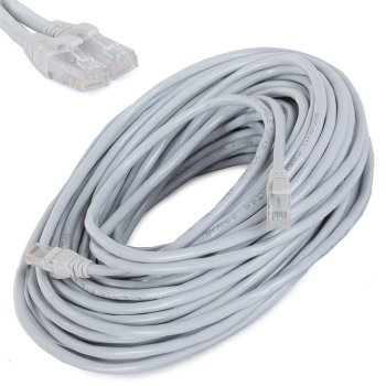 Cat 6 tīkla kabelis RJ45 UTP Ethernet patch 30m, pelēks