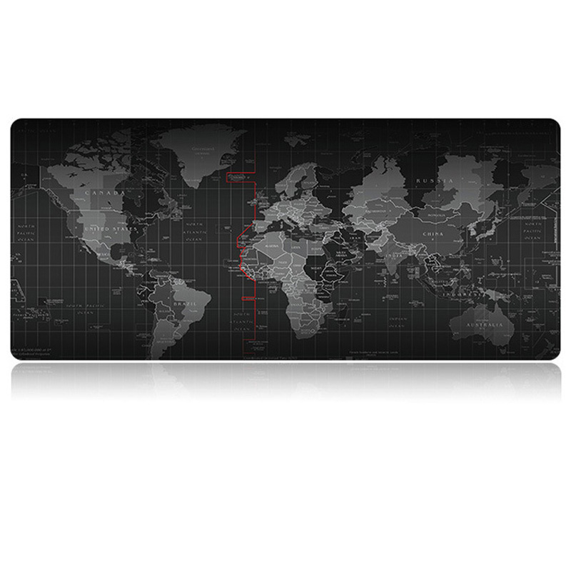Datorgalda Paklājs Peles Paliktnis ar Pasaules Karti - 40x90x0,4 cm | Computer Table Carpet Mouse Pad with World Map (4)