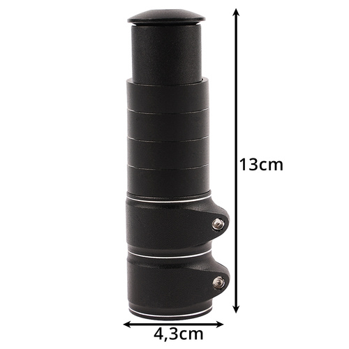 Velosipēda stūres iznesuma pagarinātājs Trizand 25993, 28,6 mm, melns (1)