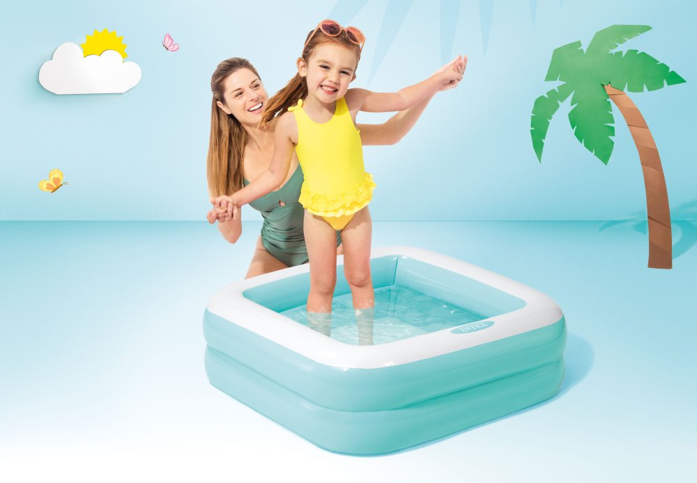 Piepūšamais bērnu baseins INTEX 57100, zils (0)