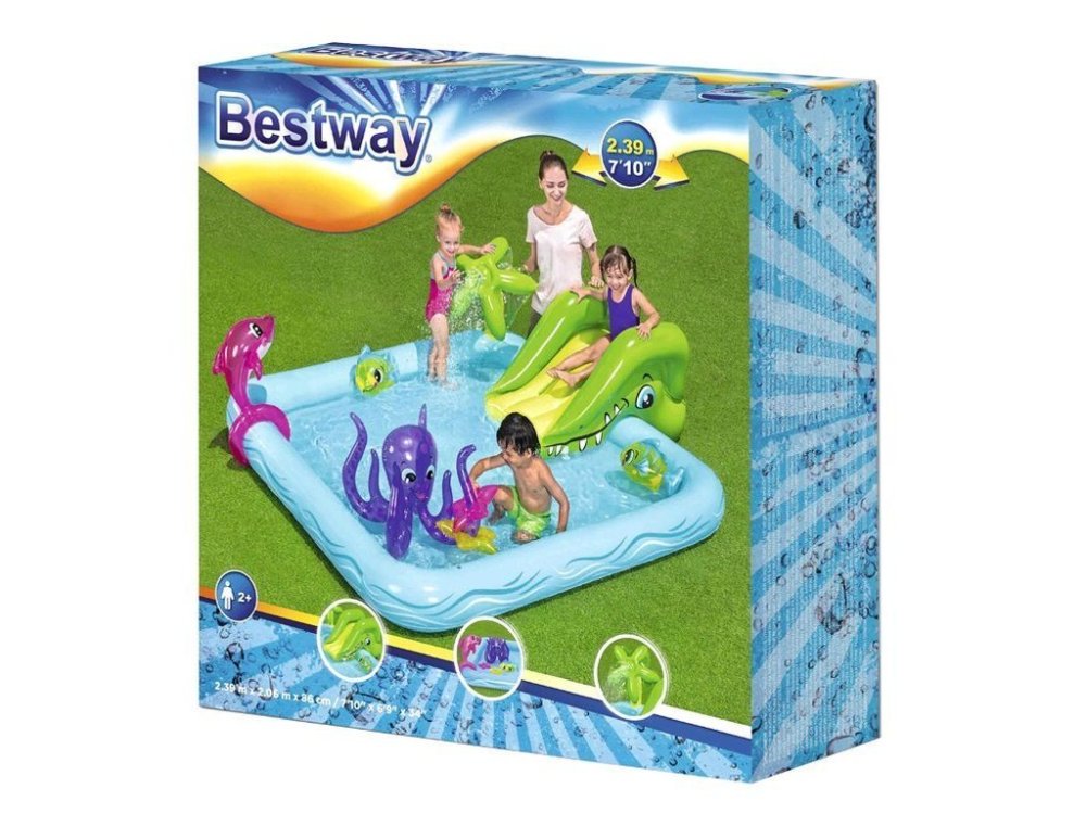 Bērnu Dārza Ūdens Piepūšamais Spēļu Laukums Peldbaseins, Akvārijs — BESTWAY 53052 | Kids Garden Water... (4)