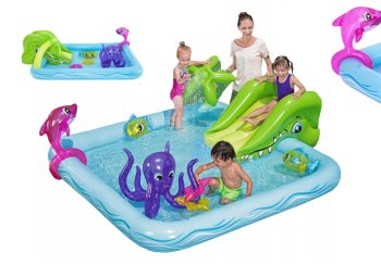 Bērnu Dārza Ūdens Piepūšamais Spēļu Laukums Peldbaseins, Akvārijs — BESTWAY 53052 | Kids Garden Water...