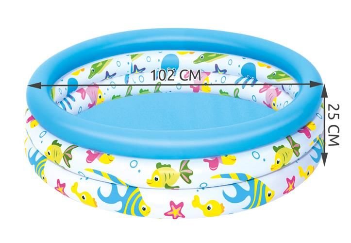 BESTWAY 51009 Bērnu Dārza Piepūšamais Baseins 102x25 cm | Kids Garden Inflatable Pool (2)