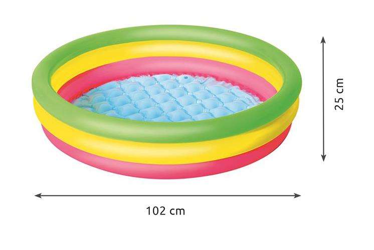 BESTWAY 51104 Bērnu Dārza Piepūšamais Baseins 102x25 cm | Kids Garden Inflatable Pool (1)