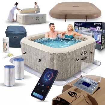 Piepūšamais SPA ar hidromasāžu 4 personām, Intex 28446
