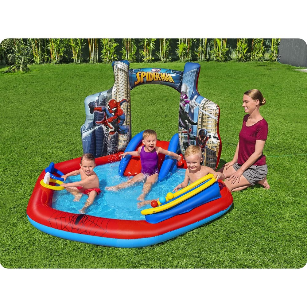 Piepūšamais rotaļu laukums Spider-Man 211x206x127 cm Bestway 98793 (0)