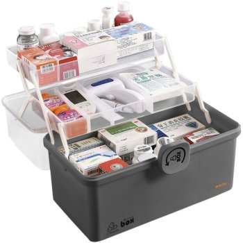 Ruhhy 24499 Medikamentu organizators, zāļu uzglabāšanas kaste | Medicine Organizer Box