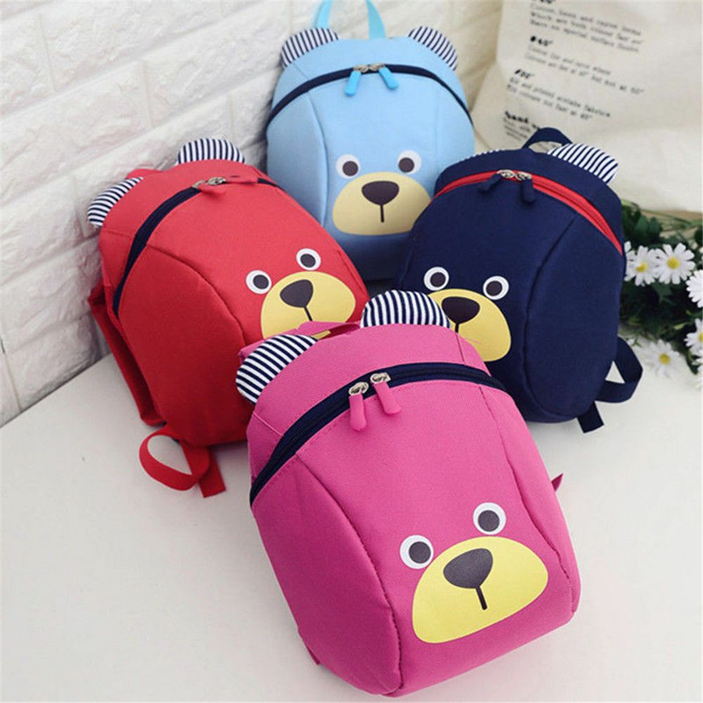 Bērnu Mazuļu Soma Mugursoma "Lācis", Rozā | Kid's Backpack Satchel Bag "Bear" (3)