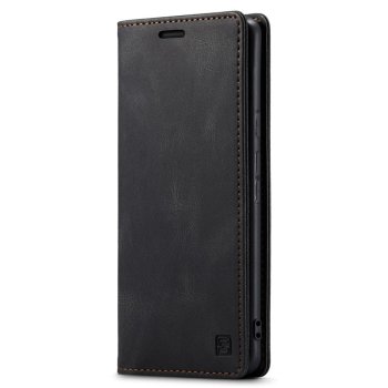 Google Pixel 6 Pro AUTSPACE Magnetic Book Case Cover, Black | Telefona Vāciņš Maciņš Apvalks Grāmatiņa