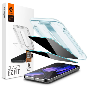 Google Pixel 9 / 9 Pro Spigen "EZ FIT" Privacy Tempered Glass Screen Protector 2 pcs. | Telefona Ekrāna Aizsargstikls...