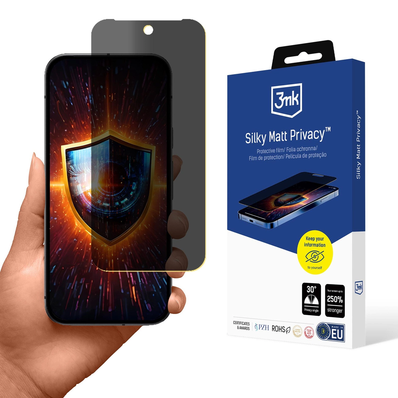 Privātuma ekrāna aizsargs 3mk Silky Matt Privacy priekš Google Pixel 9A | Screen Protector